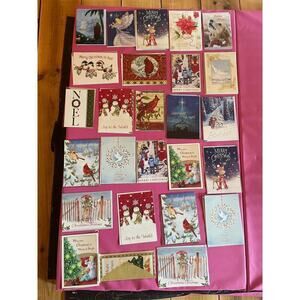 Lot of 26 Christmas/Holiday Greeting Cards w/ envelopes. Not used.